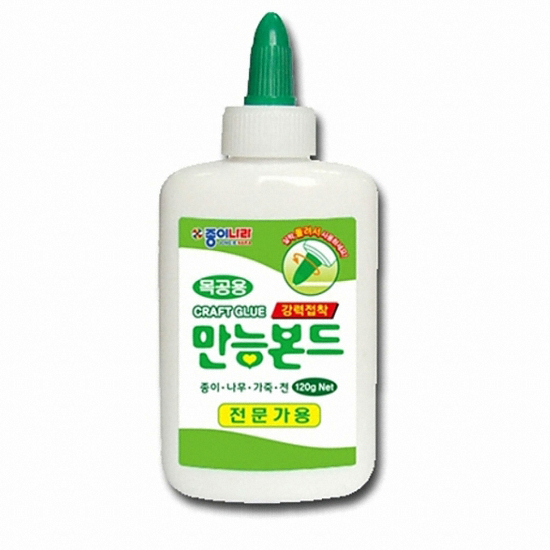종이나라 만능본드 목공풀 120g이미지입니다. 누르면 해당 게시물로 새창이동합니다.