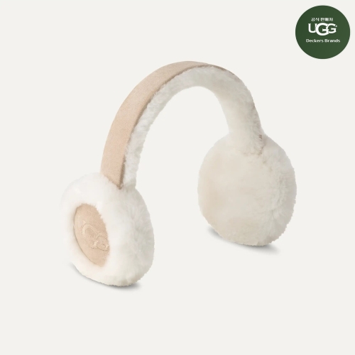  UGG WOMEN 시그니처 쉽스킨 엠브로이드 로고 이어머프 귀마개 1665374503