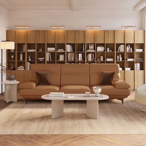 까사미아 코번 천연가죽 소파 4인용_이미지