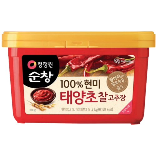 청정원 순창 100% 현미 태양초 찰고추장 3kg (1개)_이미지