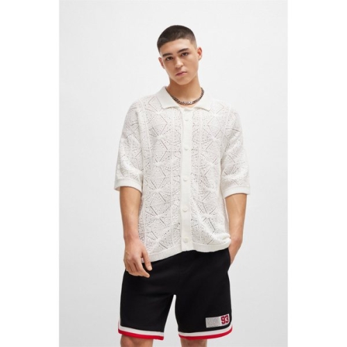 30프로 할인SU24 릴렉스핏 크로셰 반팔 카디건 오픈 화이트 50510393121