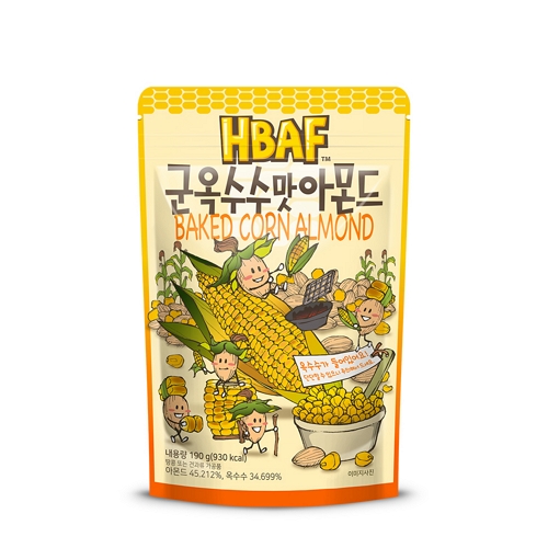 HBAF 군옥수수맛 아몬드 190g (2개)_이미지
