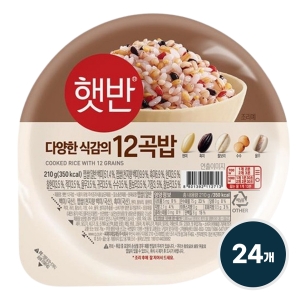 CJ제일제당 햇반 라이스플랜 12곡 잡곡밥 210g (24개)
