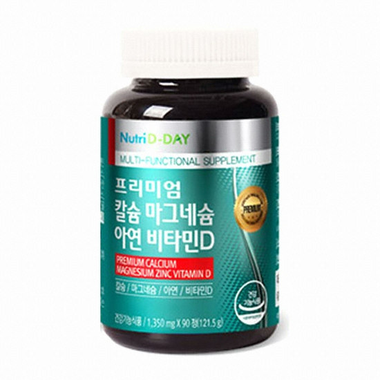 뉴트리디데이 프리미엄 칼슘 마그네슘 아연 비타민D 90정 (2개)
