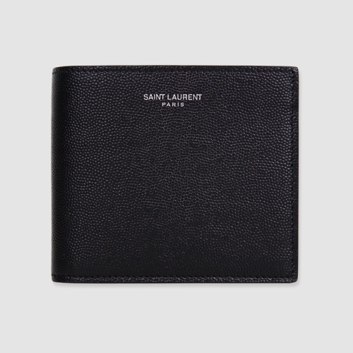 생로랑 실버로고 페블래더 반지갑_396307 BTY0N 1000_이미지