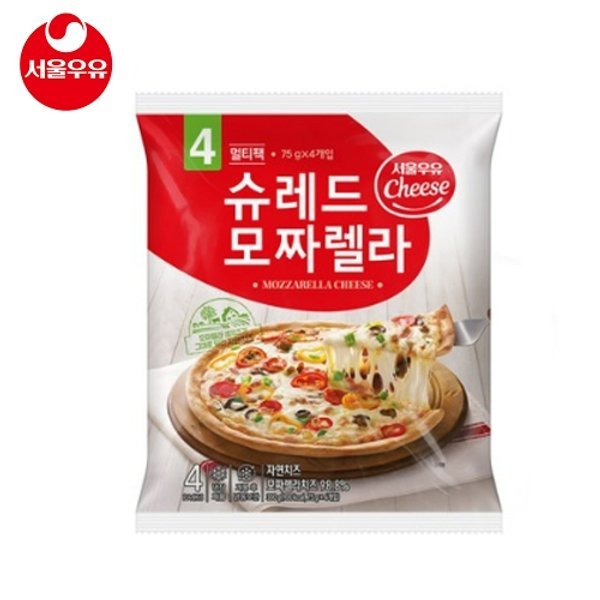 서울우유 슈레드 모짜렐라 치즈 4개입 300g (2개)