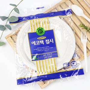 일회용 에코팩 접시 / 230mm / 50개 10Px5봉