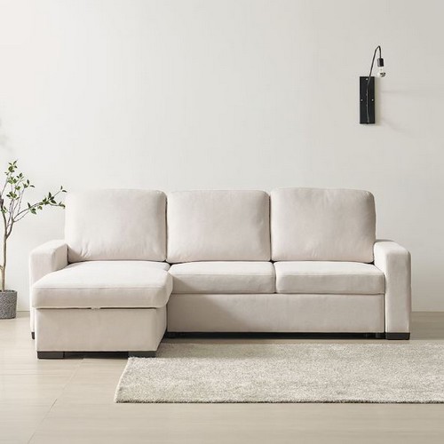 포홈 수납 확장형 데이비스 패브릭 소파베드 4인용