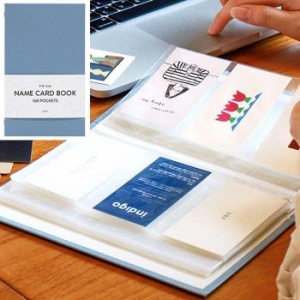인디고 명함집 프리즘 168 명함꽂이 명함보관함 명함첩 밀키블루 S14672571
