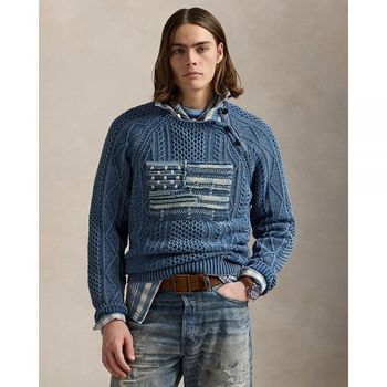 폴로랄프로렌 폴로 랄프 로렌 아란 니트 플래그 면 스웨터 인디고 콤보 7212616