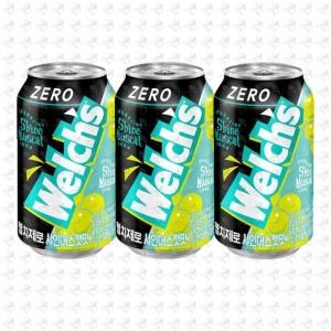 농심 웰치 제로 샤인머스캣 355ml (3개)_이미지