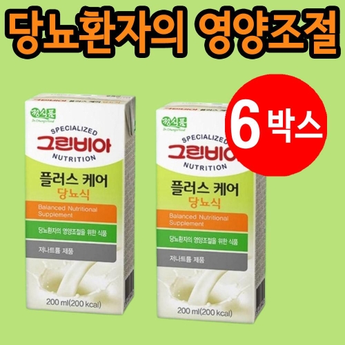 정식품 그린비아 플러스케어 당뇨식 200ml (6개)