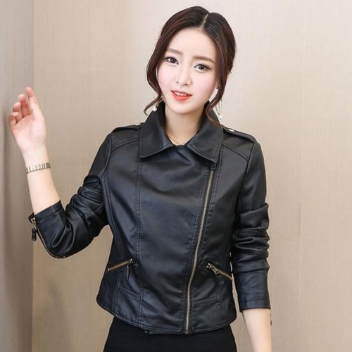 여성 데일리 슬림핏 가죽 라이더 자켓 RIDER05 10298885A