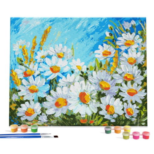 알파웨이 아이러브페인팅 DIY 캔버스형 그림그리기 들국화 풍경