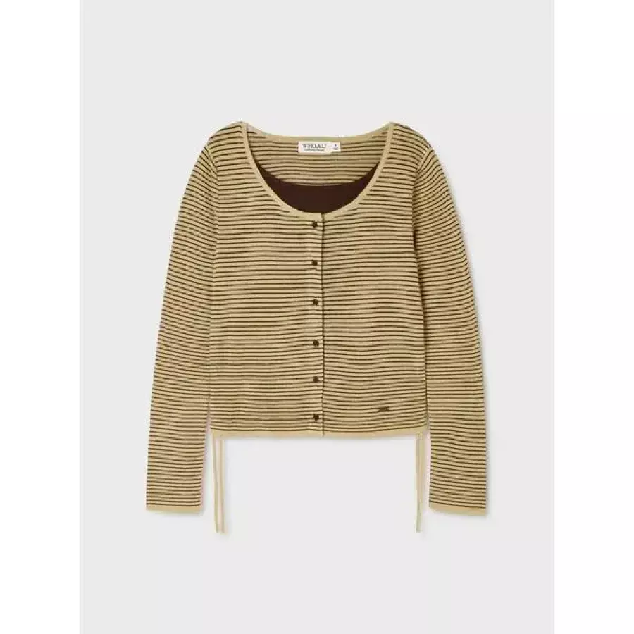 후아유 여성 Layered Stripe Cardigan WHCKG4841F이미지입니다. 누르면 해당 게시물로 새창이동합니다.