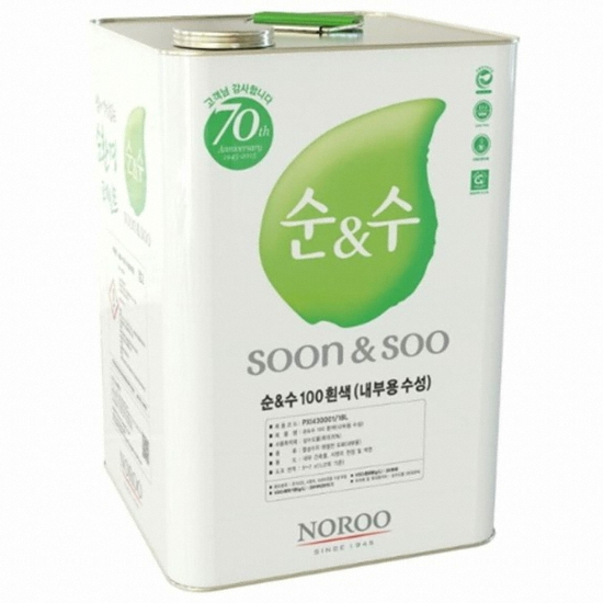 노루페인트 순앤수 100 수성 내부 페인트 (18L)