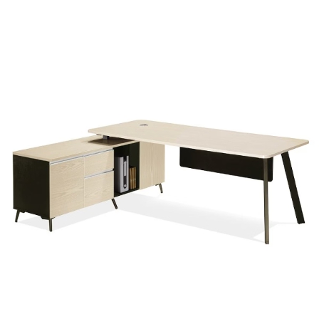 [불명] 오프셋퍼니처 모던 파스텔오크303 중역사이드책상