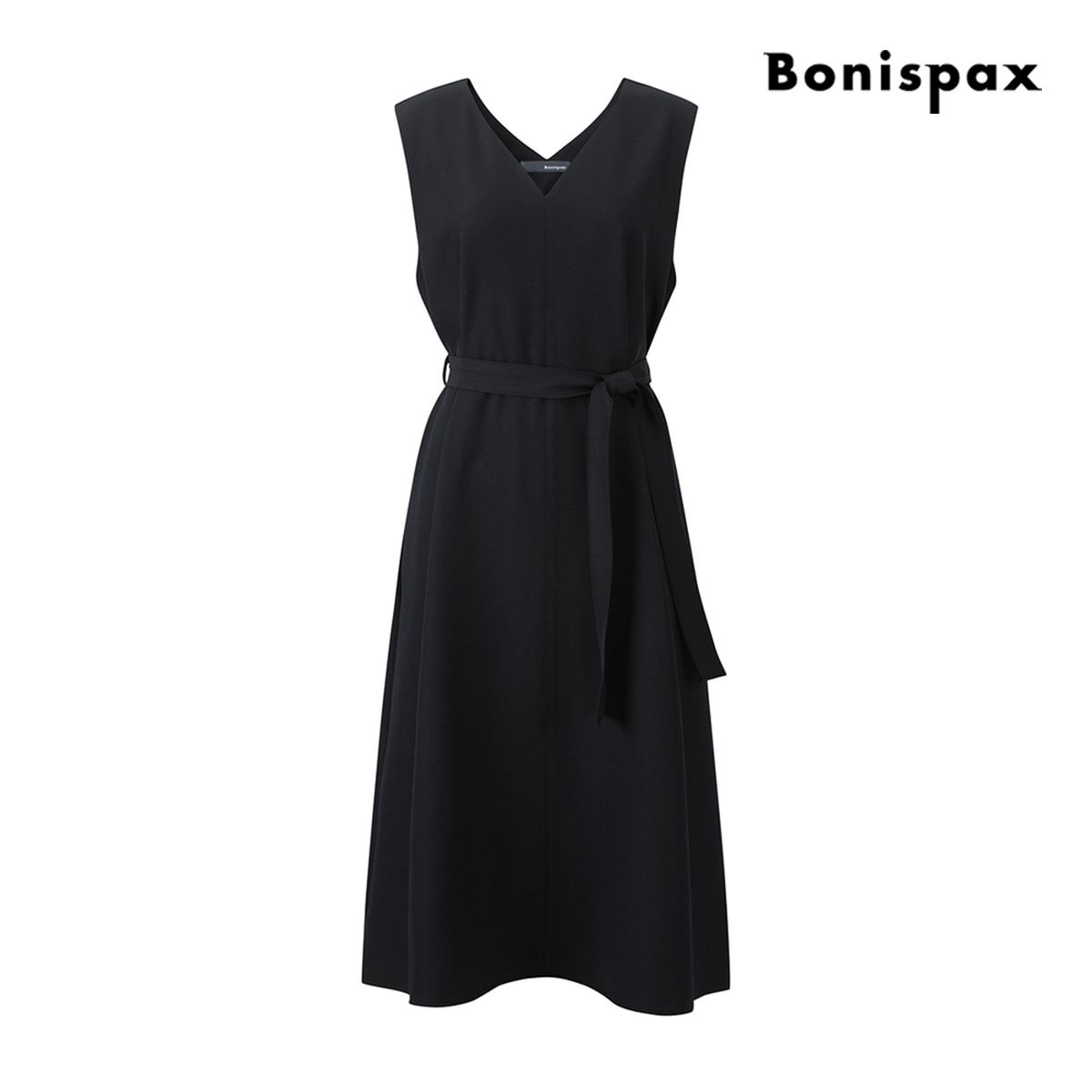 여성 벨트 V넥 슬리브리스 하객룩 롱 원피스 XQ1OP001M0