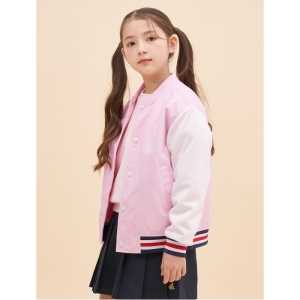 빈폴 키즈 바시티 스테디움 점퍼 라이트 핑크 BI3239U01Y_이미지