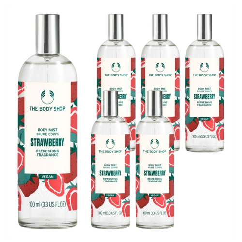 더바디샵 스트로베리 바디 미스트 100ml (4개)_이미지