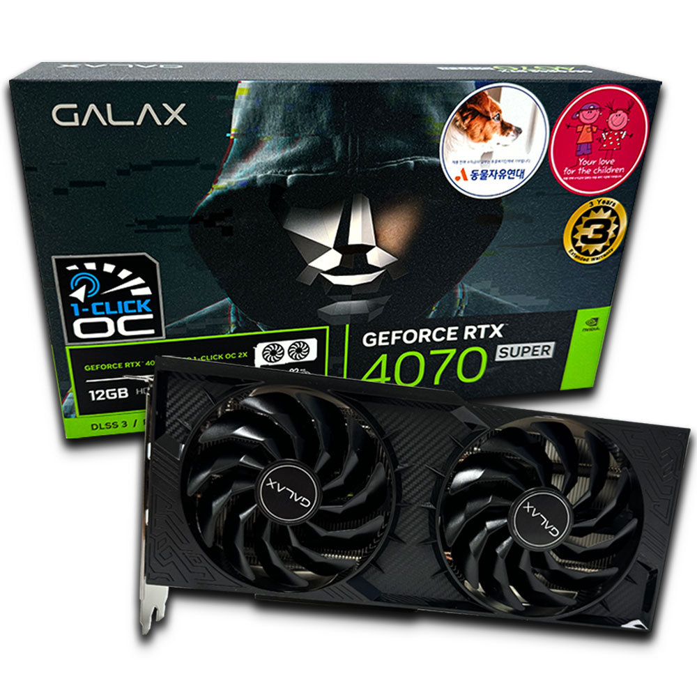 갤럭시 GALAX 지포스 RTX 4070 SUPER 2X D6X 12GB_이미지