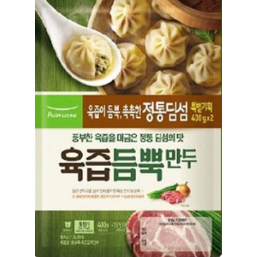풀무원 육즙듬뿍만두 400g (6개)_이미지