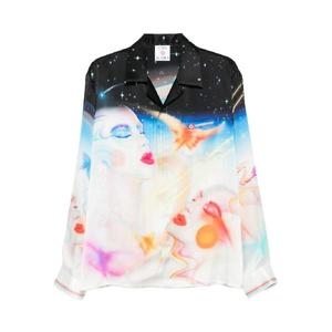 셀레스티얼 프린트 실크 셔츠 UMPF25SH006 T