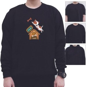 키밍 강아지 남자흰색티셔츠 회사단체복 여행티셔츠 W67BB5D