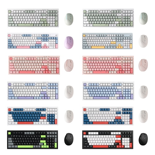 지클릭커 오피스프로 WMK560 사일런스 M RGB 무소음 무선 키보드 마우스 세트 98 (Gundam, RC2)_이미지