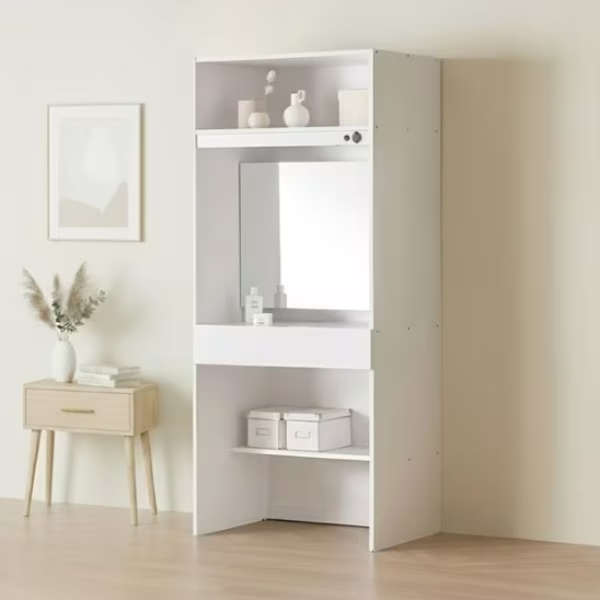 아씨방가구 마일 터치 싱글 수납 화장대 옷장 800