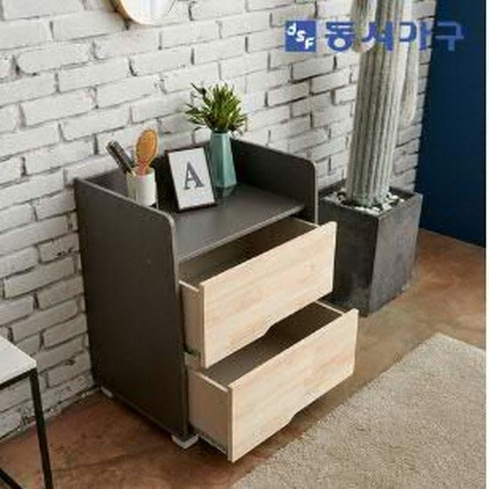 동서가구 댄디 원목 2단 서랍장 (60cm)_이미지