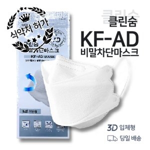 클린숨 비말차단 마스크 KF-AD 대형 5매입