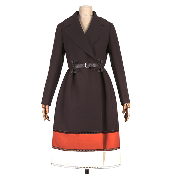 펜디 그라데이션 컬러블록 레이져컷 롱 코트 FF8348 46R F09TH