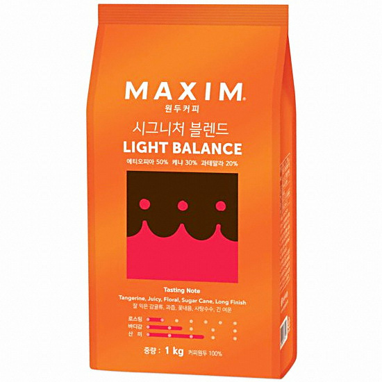 동서식품 맥심 시그니처 블렌드 라이트 밸런스 1kg (2개)