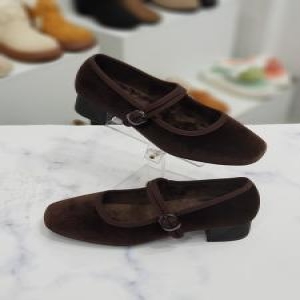 한슈 세이브존09 벨벳 메리제인 기모안감 여성 플랫 3.5cm HS87s114-1nt