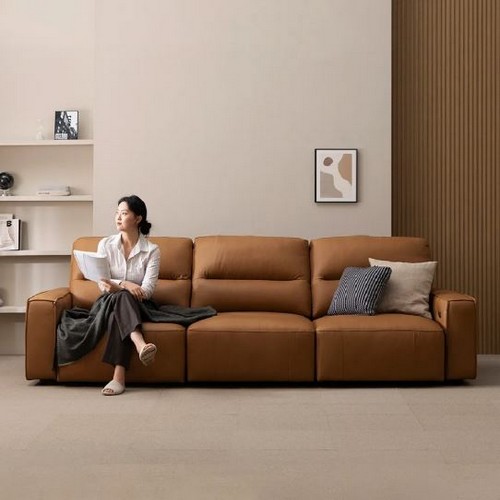 헤르짐머 메이븐 슬라이드 모션 천연가죽 소파 4인용