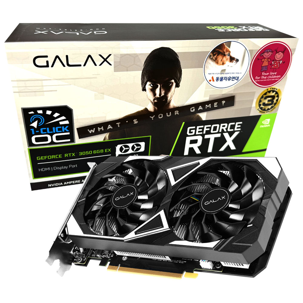 ������ GALAX ������ RTX 3050 EX BLACK D6 6GB