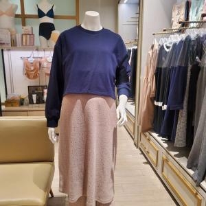 마더피아 도톰한 피치 기모의 수유 원피스 ROP502GN