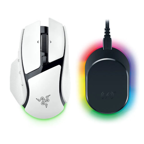 Razer Basilisk V4 Hyperspeed 충전독 세트 (화이트)_이미지