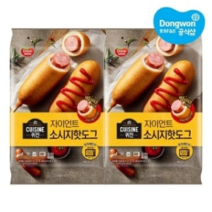 퀴진 자이언트 소시지 핫도그440g x2봉