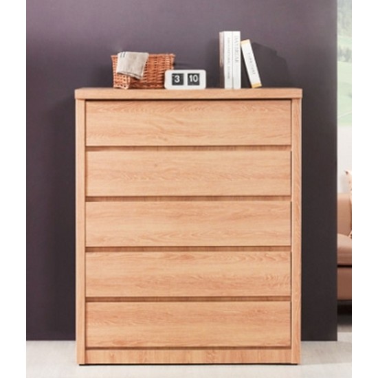 파로마 레나스 무늬목 5단 서랍장 (100cm)