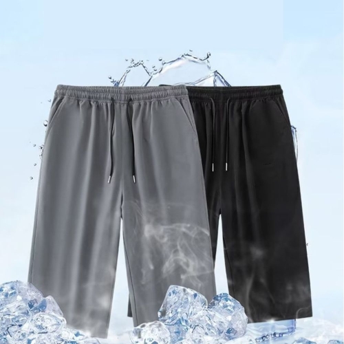 7부바지 아이스 냉감 여름 츄리닝 반바지 WEED292 4XL 블랙