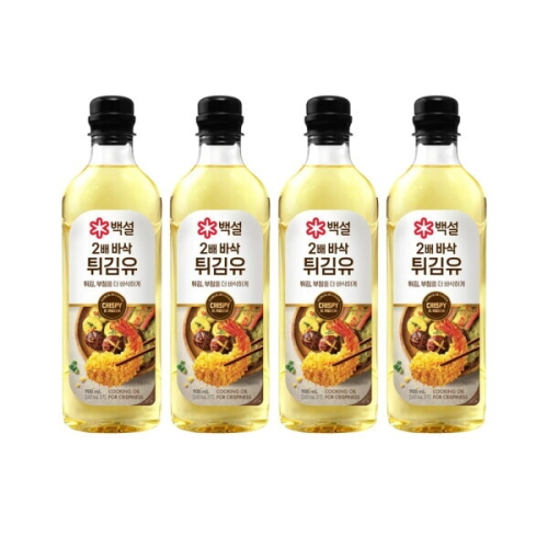 백설 2배 바삭 튀김유 900ml (4개)_이미지