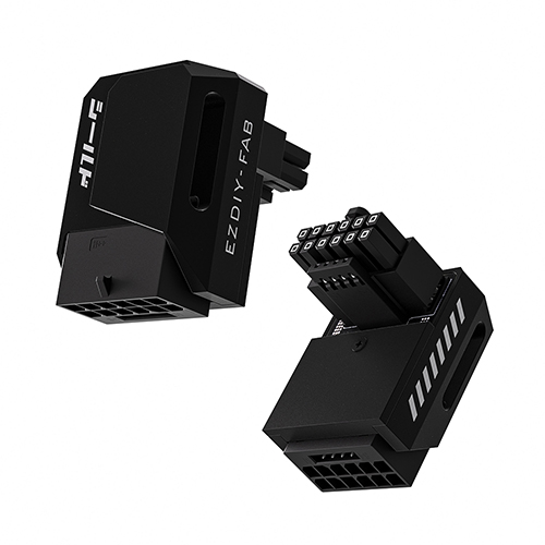 EZDIY-FAB SHIELD 12V-2X6 STD 90도 어댑터 (블랙)_이미지