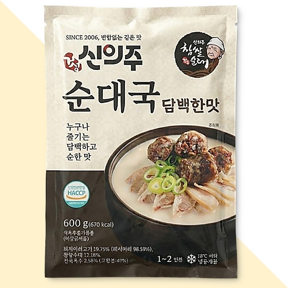 (주)거성푸드 신의주 순대국 담백한맛 600g (1개)