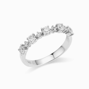 로이드 14K 다이아몬드 4프롱 패턴 하프 세팅 반지 LRF21056D