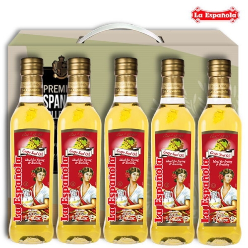 ACEITES DELSUR 에스파뇰라 포도씨유 500ml 5병 선물세트