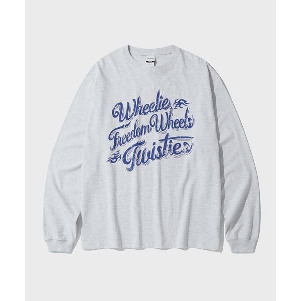 OUTSTANDING MOT LONG SLEEVE FREEDOM WHEELS _1MELANGE GRAY OSLS301M