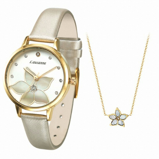 로잔 시계+목걸이 LN2242-GDGD T1