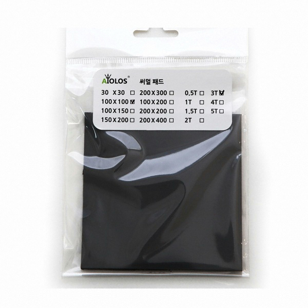 AiOLOS 써멀 패드 100x100 (3.0T)_이미지